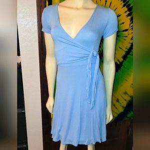 Poof! faux wrap dress